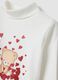 White pure cotton T-shirt with teddy bear print_2