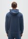 Blue regular fit hoodie with zip_2