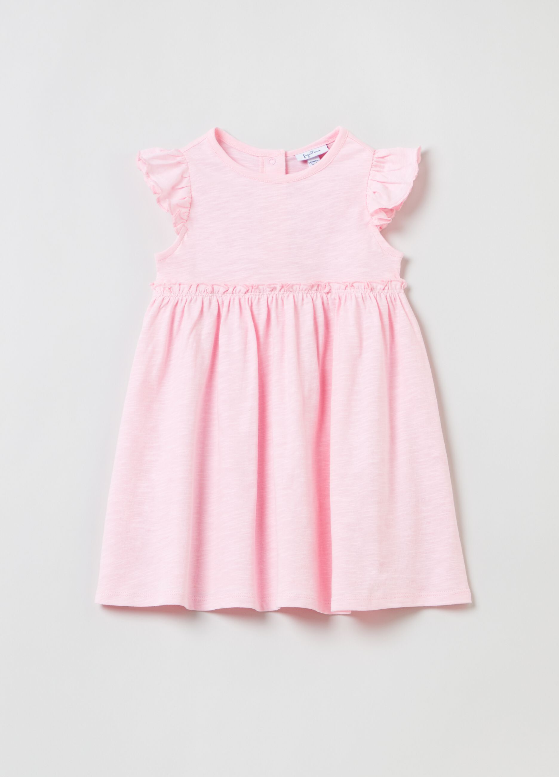 Cotton dress with frill