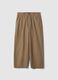 Baggy chino trousers in pure beige cotton_4