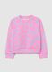Girls' Multicolour Cotton Blend Sweatshirt, Regular Fit Crew Neck_0