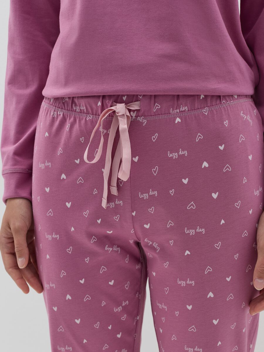 Long pyjamas with print in organic cotton_2