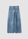 Jeans azzurri in denim di puro cotone skater fit_1