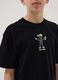 Black pure cotton oversize fit boys' t-shirt with print_1