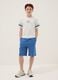 Boys' blue pure cotton shorts, comfort fit_0