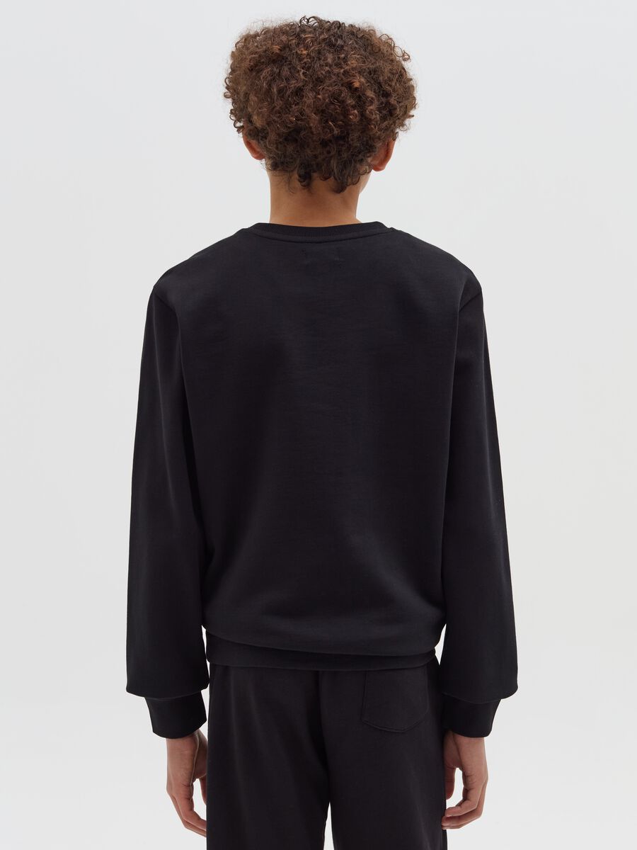 Solid colour sweatshirt with round neck_2
