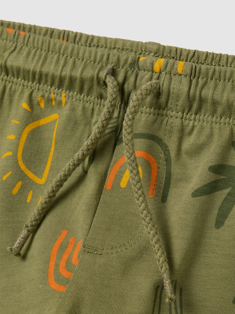 Multicolour pure cotton regular fit baby shorts_2