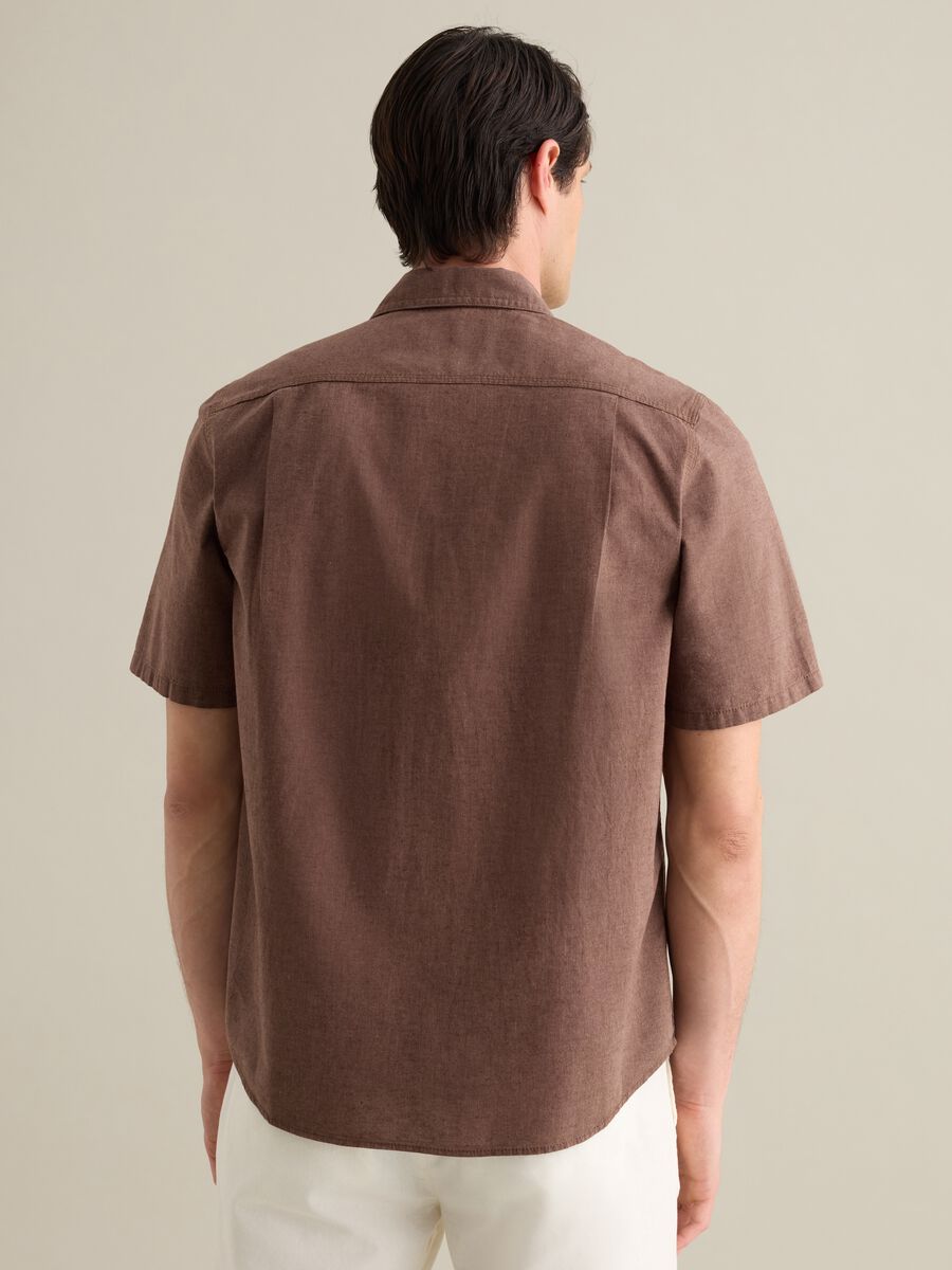 Short Sleeve Brown Shirt Piombo_3