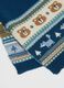 Blue scarf with teddy bear pattern_1
