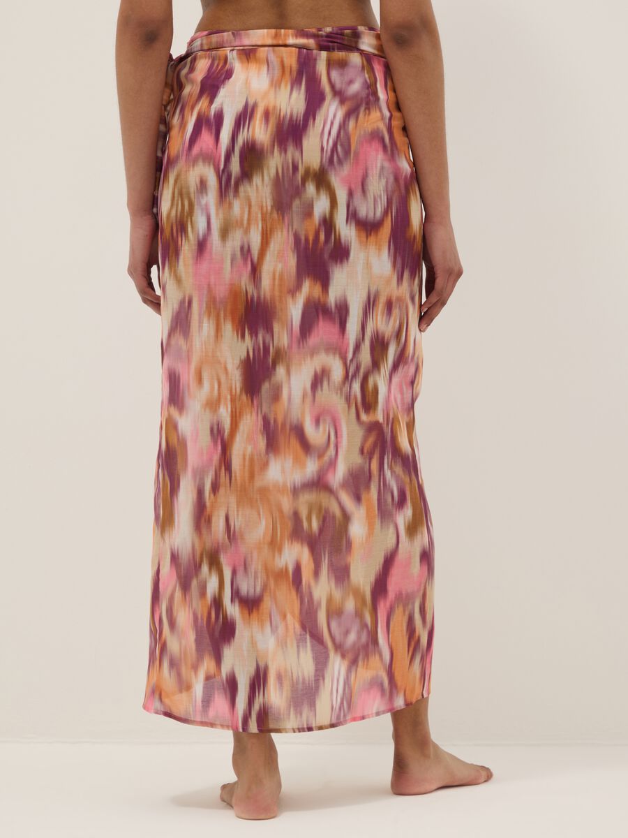 Long multicolour patterned sarong_2