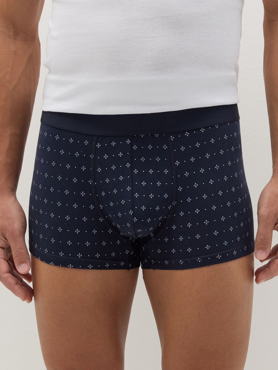 Three-pack boxer shorts in organic cotton with stripes and print_1