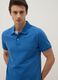 Navy blue organic cotton regular-fit short-sleeve polo_0