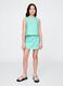 Green Skort with Scalloped Edge_0