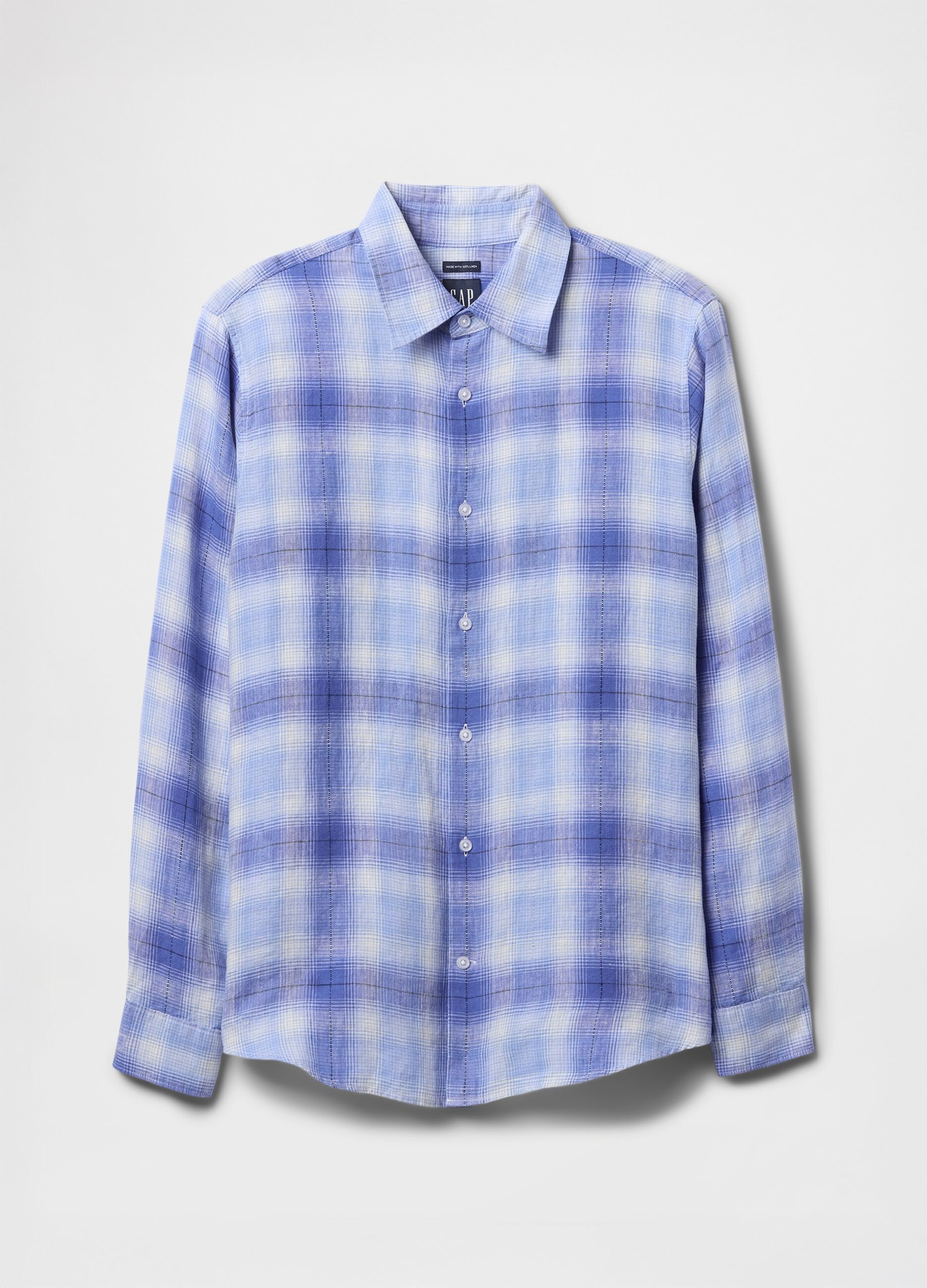 Blue Gradient Check Shirt