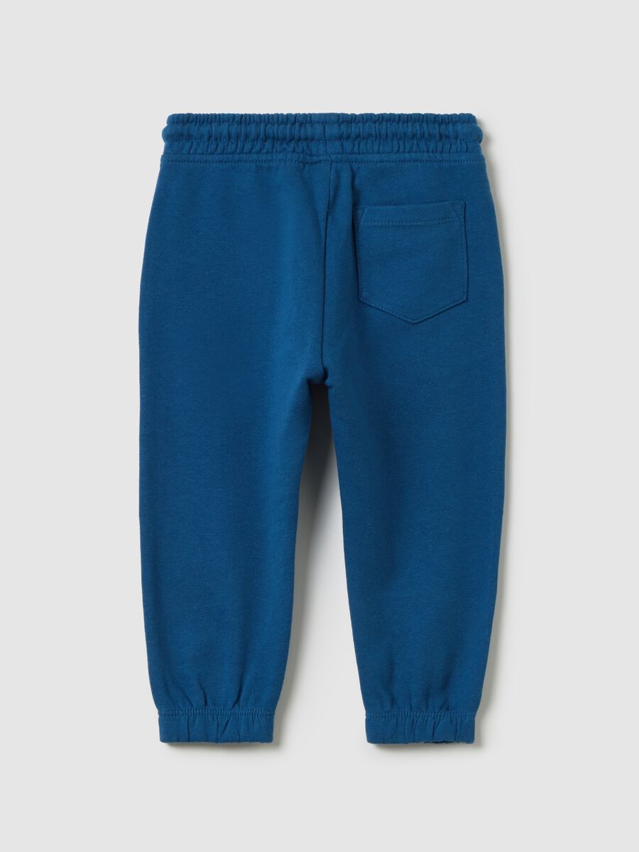 Children's blue cotton jogger trousers_1