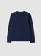 Navy blue crew-neck sweatshirt in pure organic cotton_1