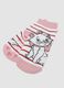 2-pack of pink anti-slip socks in stretchy organic cotton with The Aristocats print_1