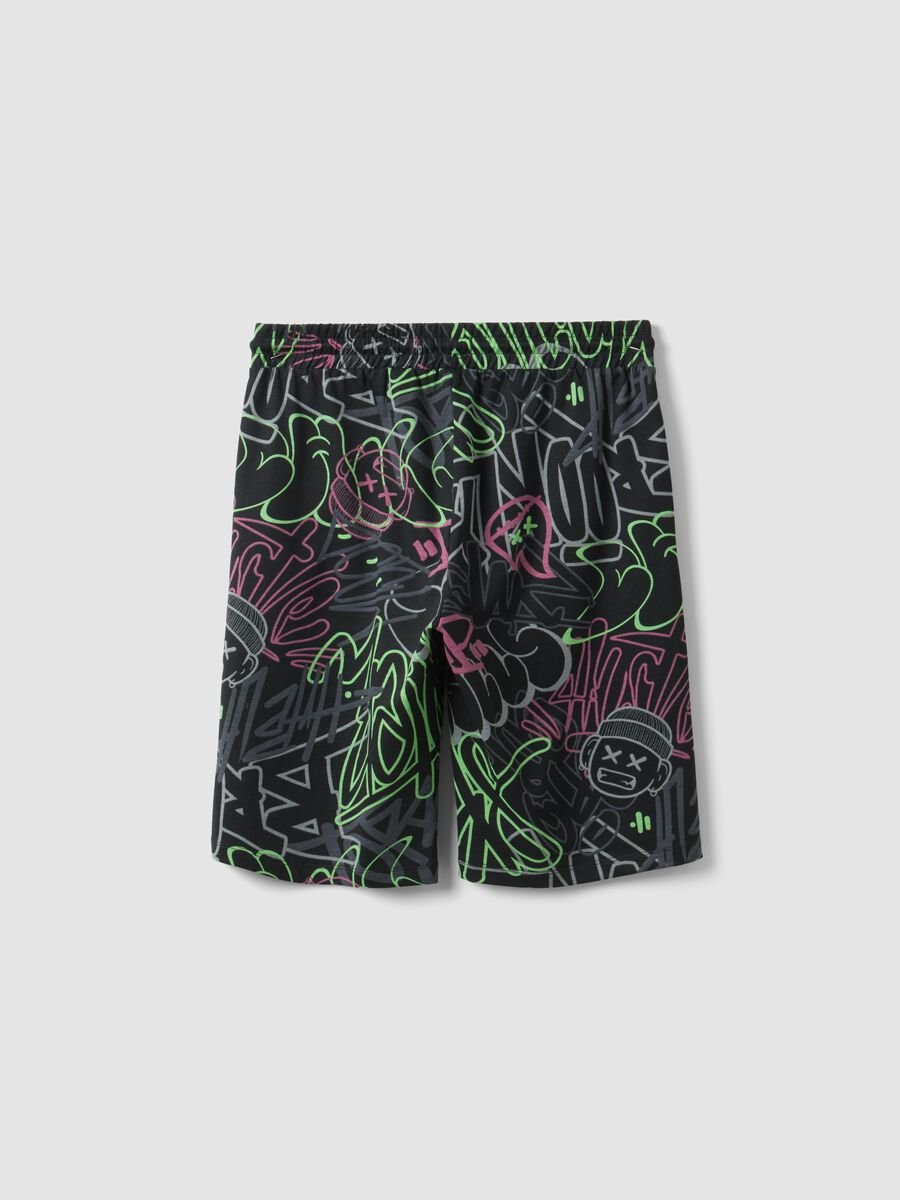 Multicolour pure cotton shorts for boys, regular fit_1