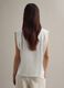White Sleeveless Cotton-Blend Regular Fit T-shirt_3