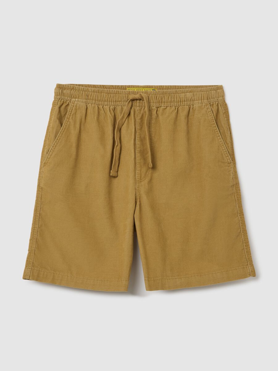 Mustard Corduroy Bermuda Shorts_4