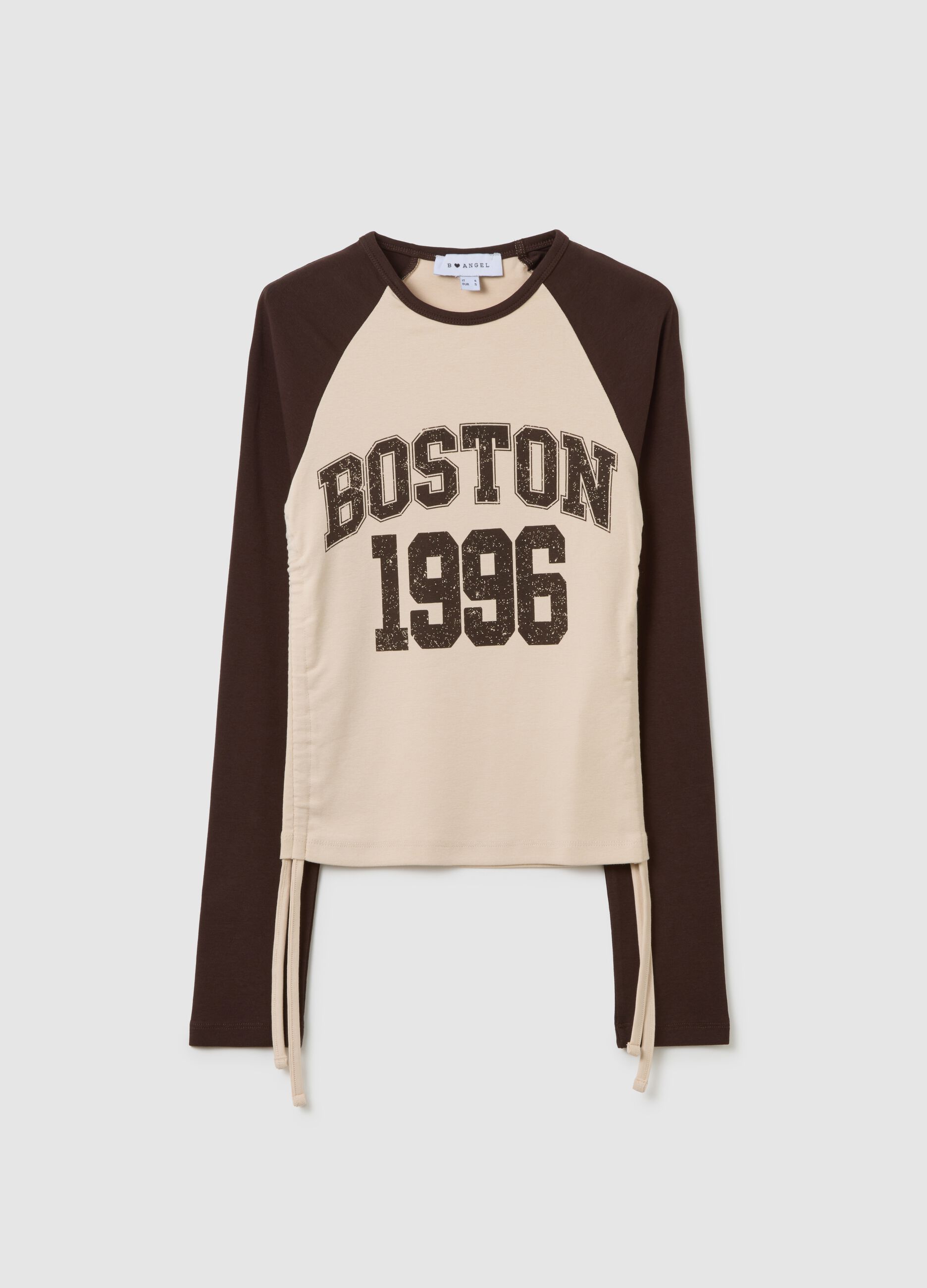 Multicolour stretch cotton sweater with print