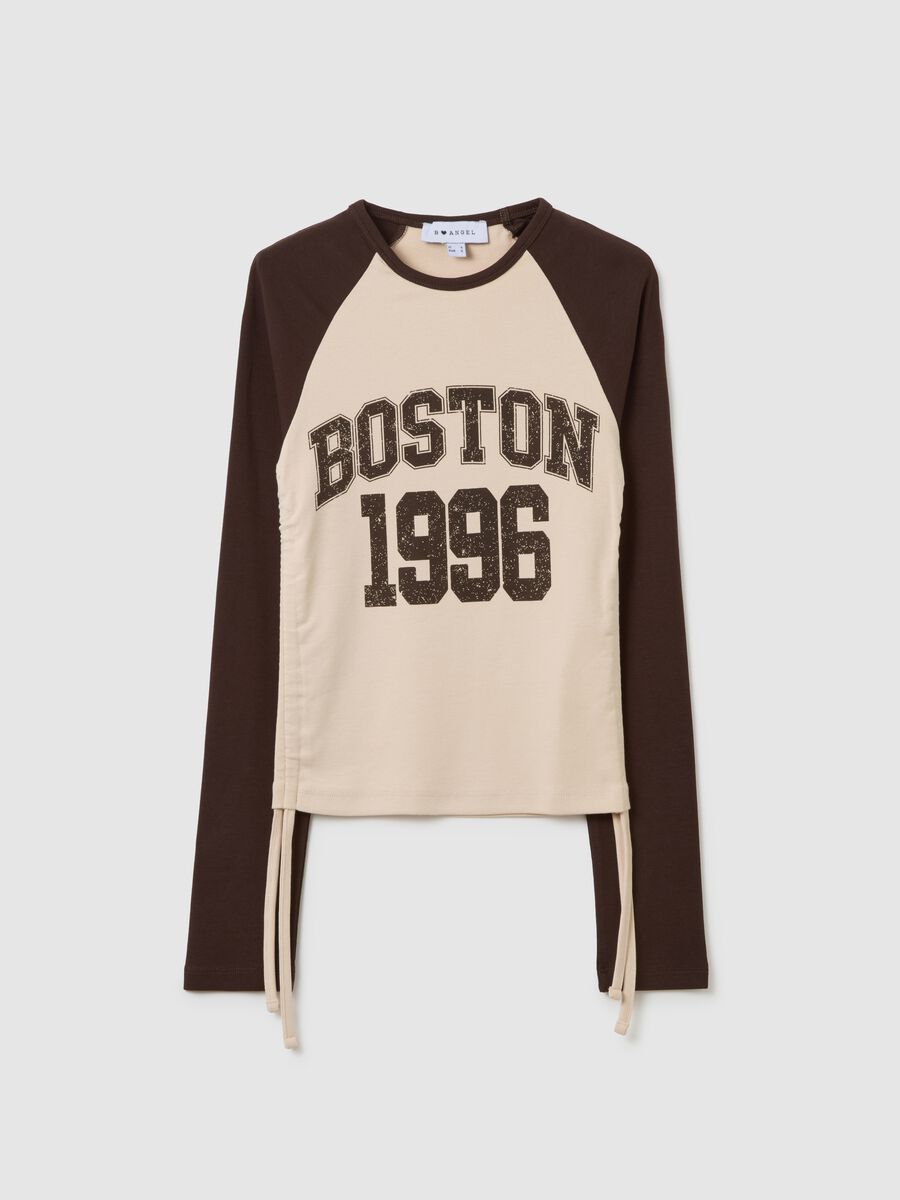 Multicolour stretch cotton sweater with print_0
