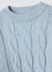 Blue stretch crew-neck top with a regular fit_2