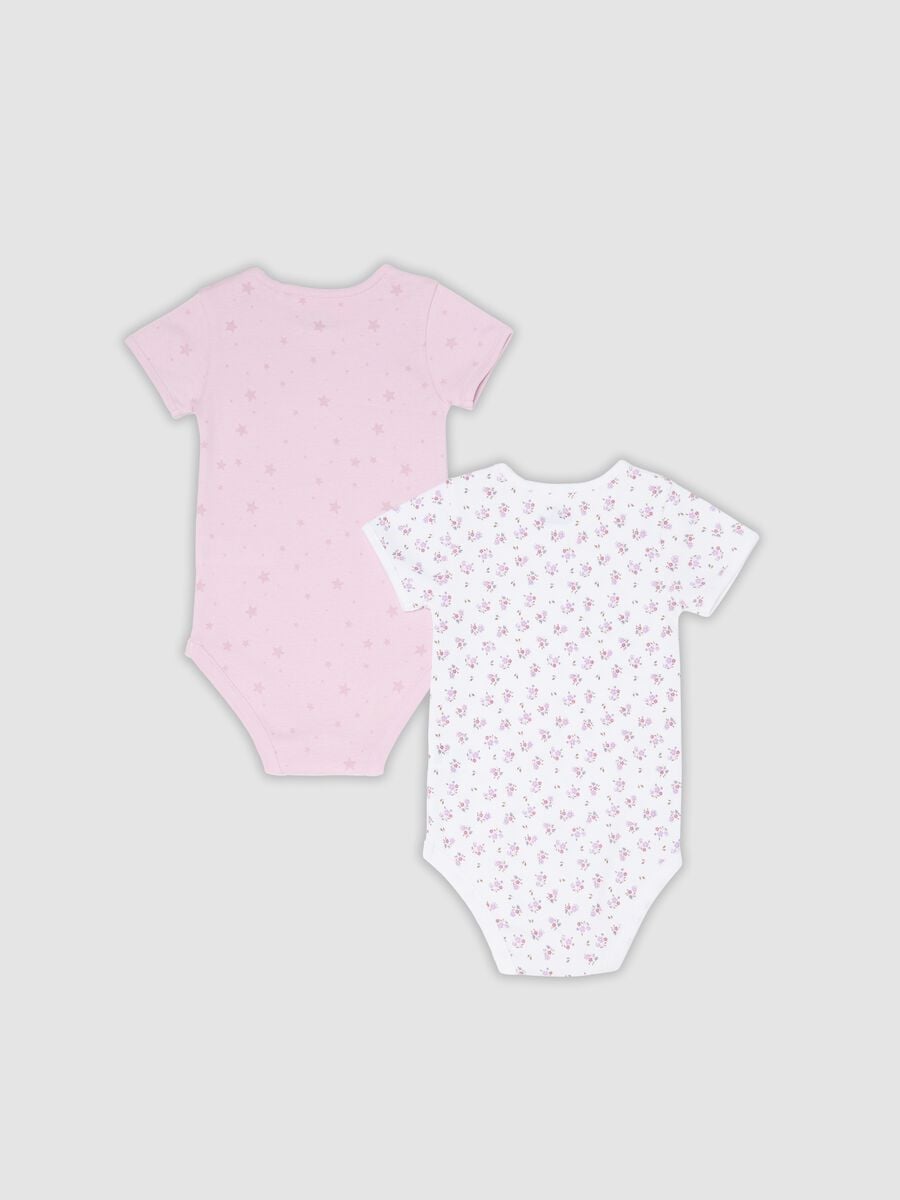 Bipack di body rosa in cotone organico a maniche corte per neonate e bimbe_1