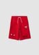Regular-fit red cotton-blend shorts_3
