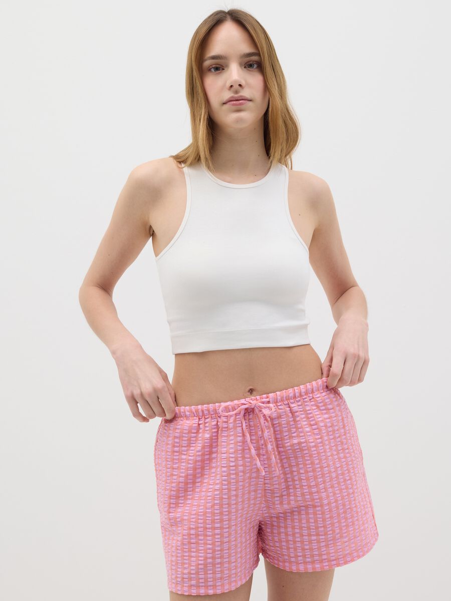Stretch White Crop Top B.Angel_0