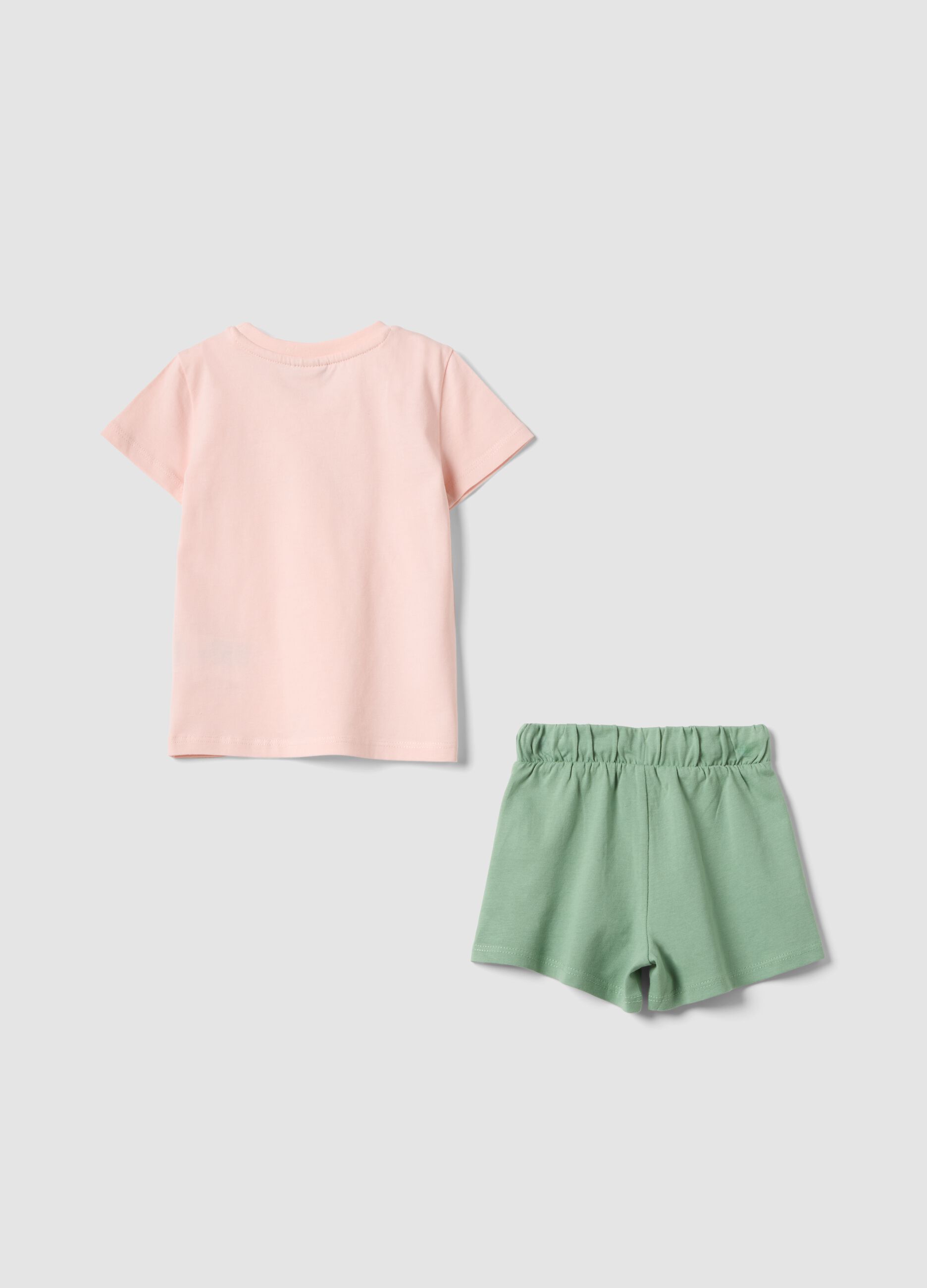 Multicolour pure cotton baby girl set with print, regular fit