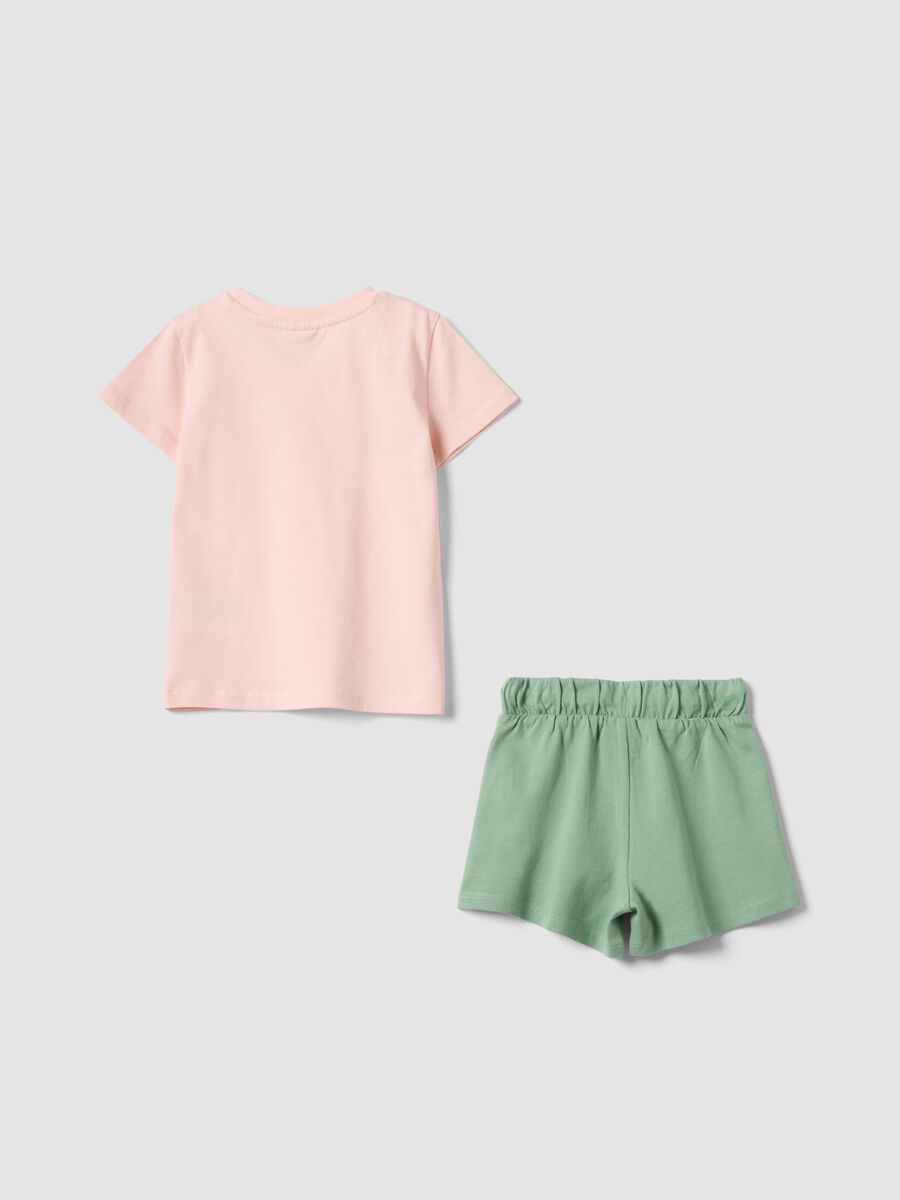 Multicolour pure cotton baby girl set with print, regular fit_1