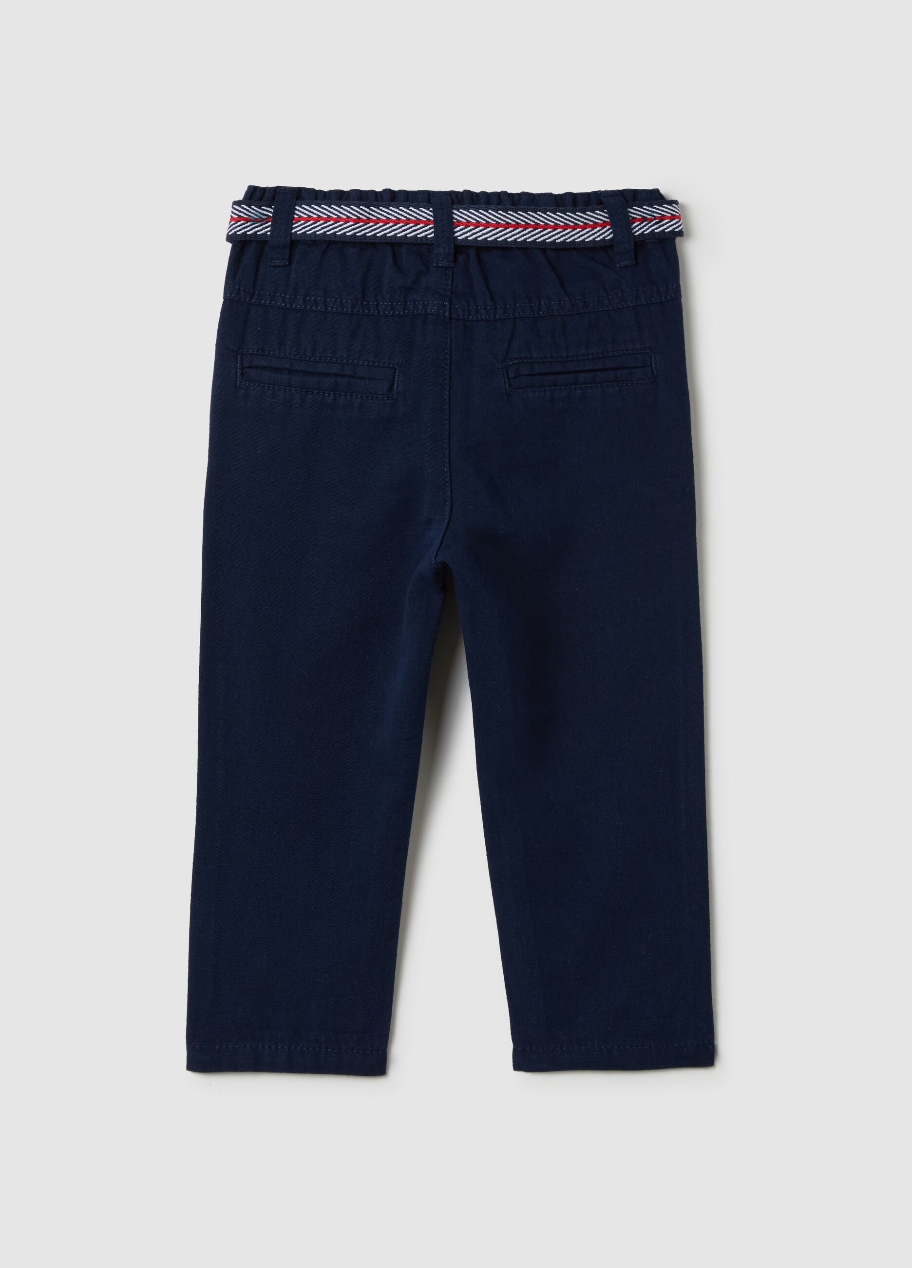 Chino trousers with belt