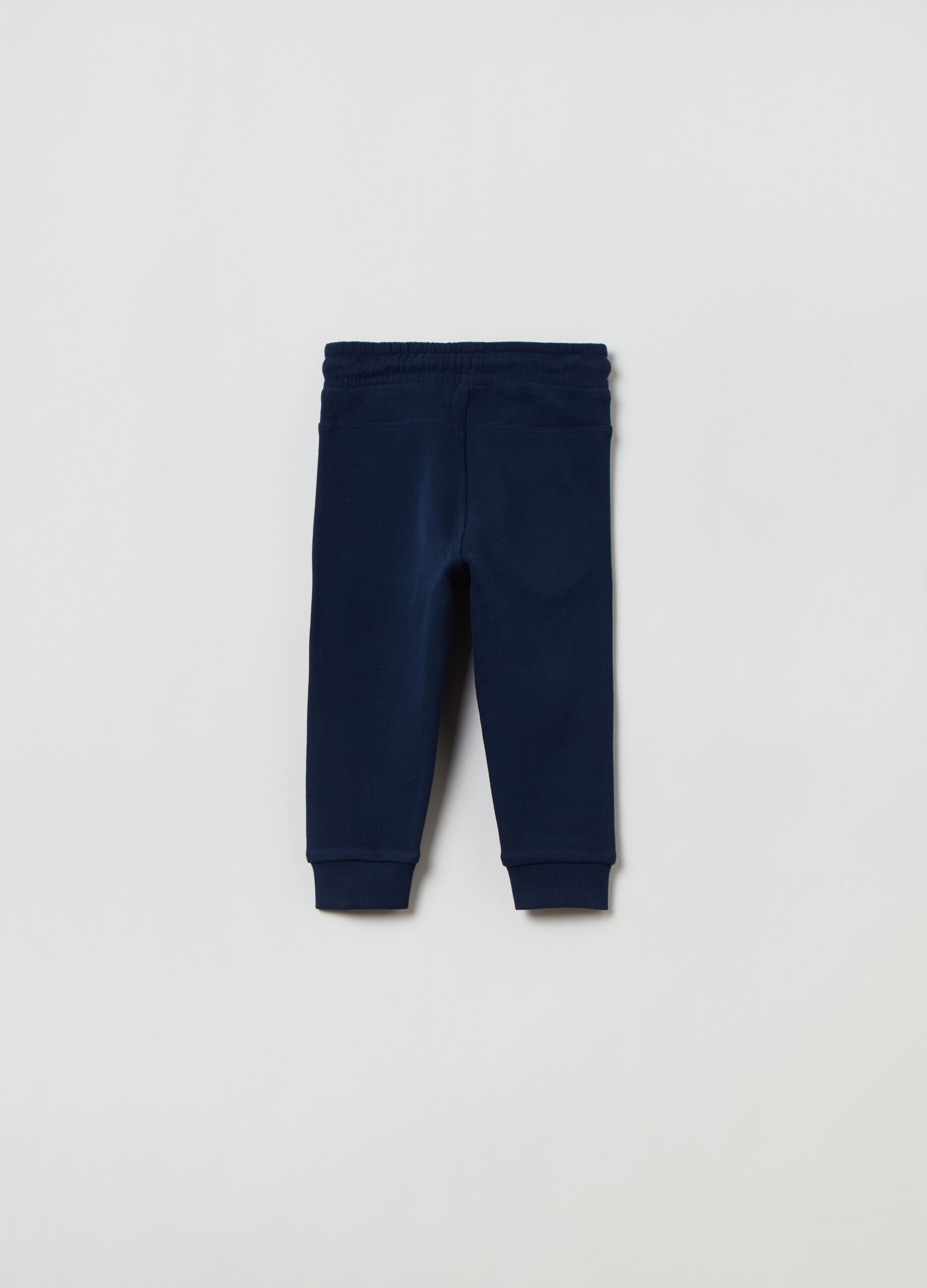 Joggers in felpa con coulisse e stampa_1