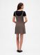 Brown plaid dress with check detailing_1