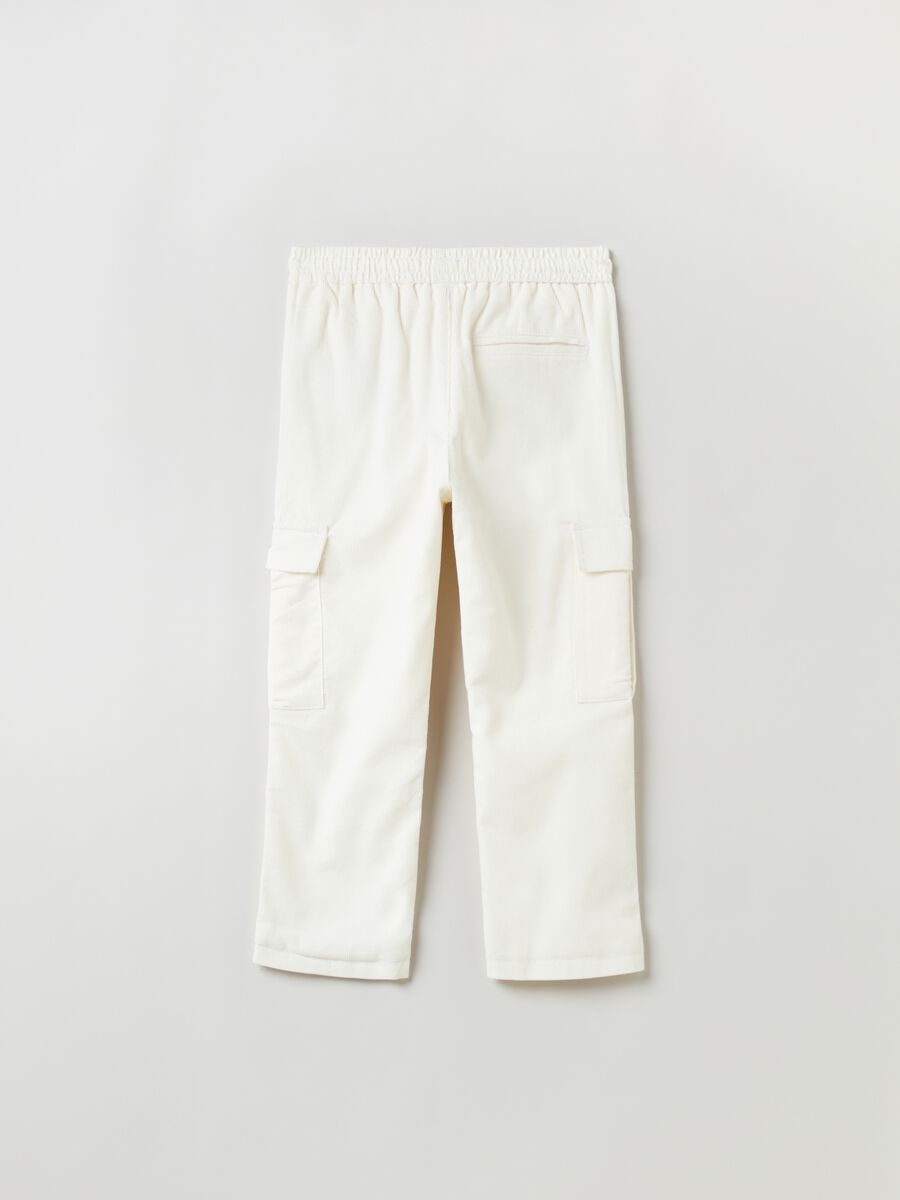 Joggers in corduroy con coulisse_1