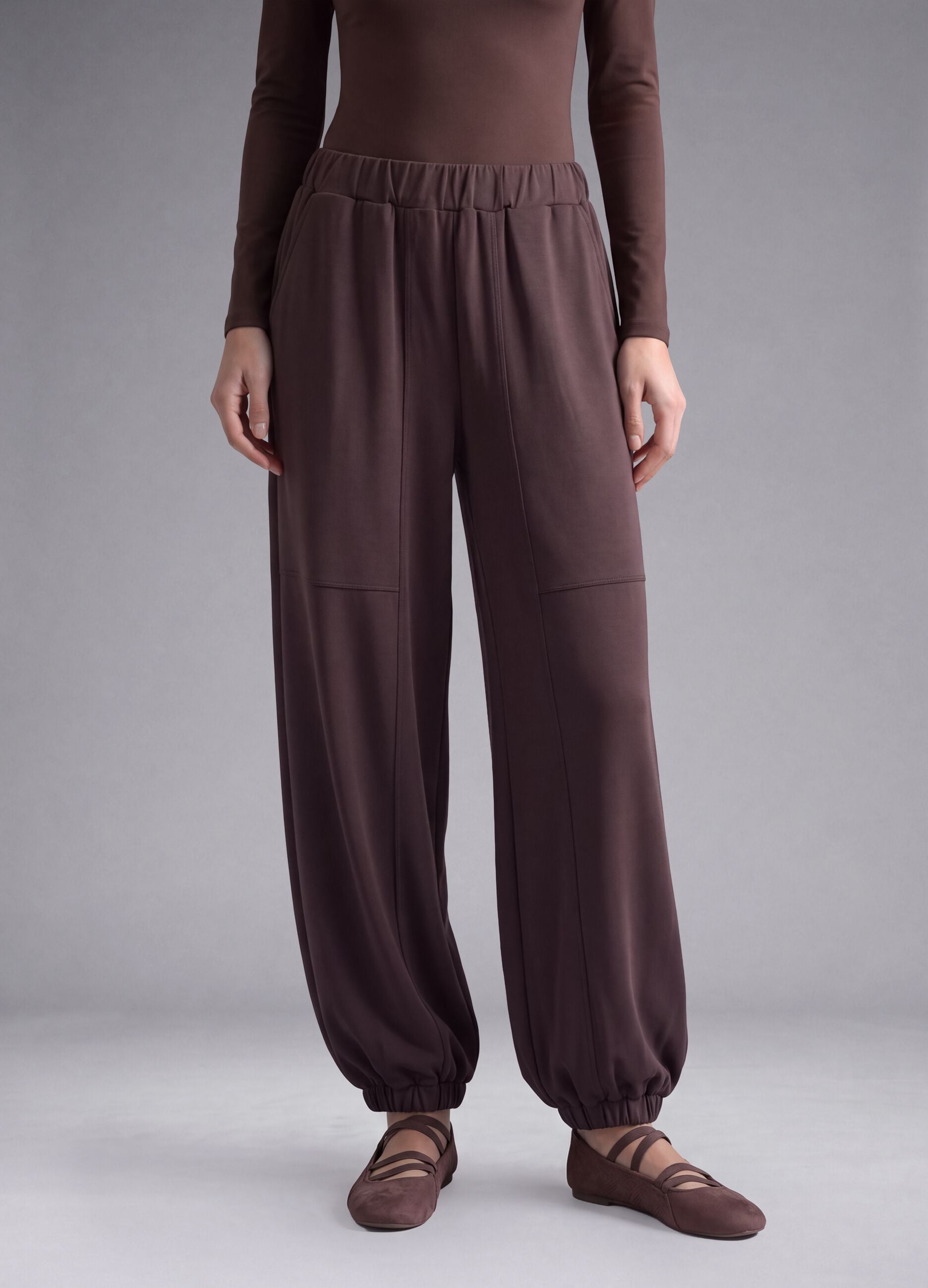 Pantaloni sportivi viola in tessuto soft-touch ALTAVIA STUDIO