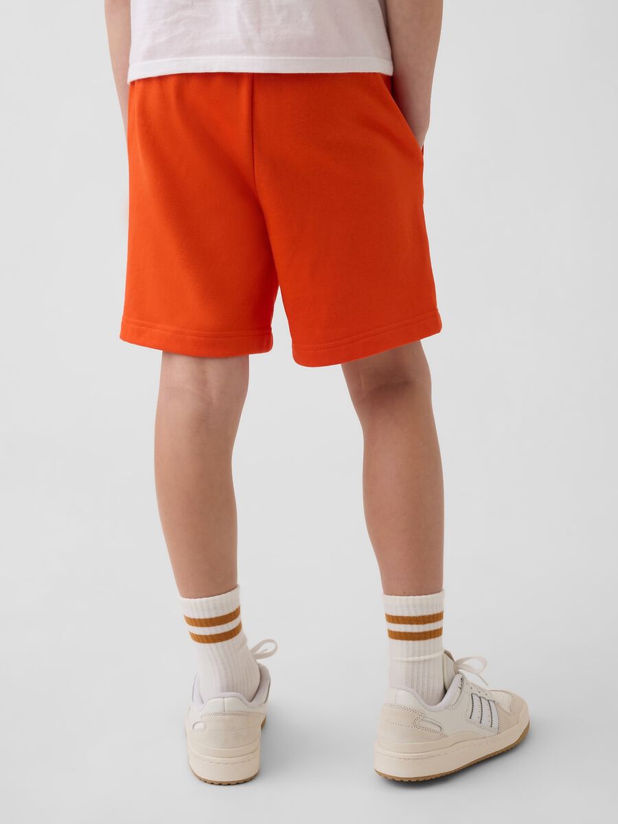 Shorts in misto cotone arancioni da bambino regular fit_2