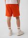 Orange mixed cotton kids shorts regular fit_2