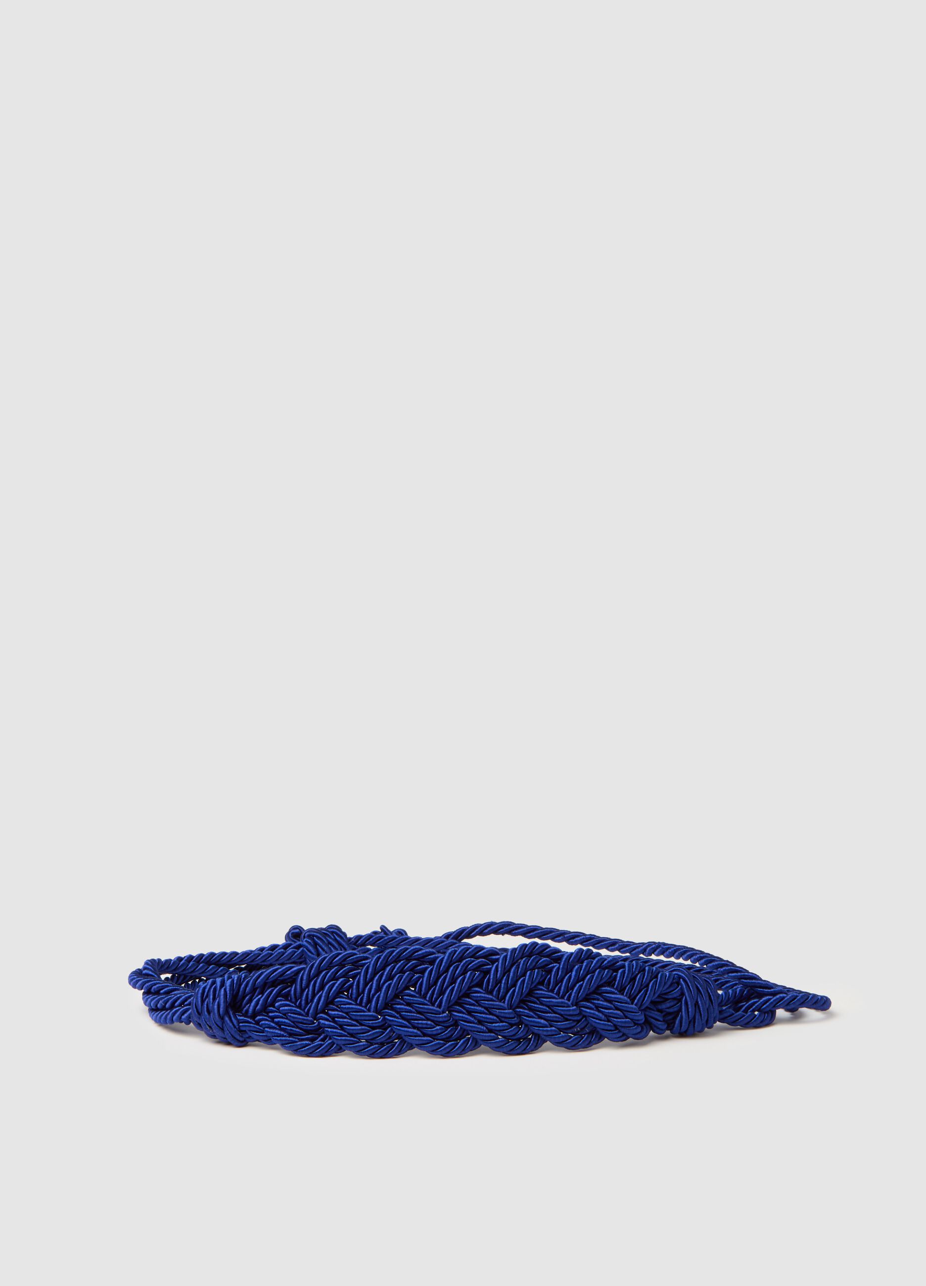 Cord belt with braiding