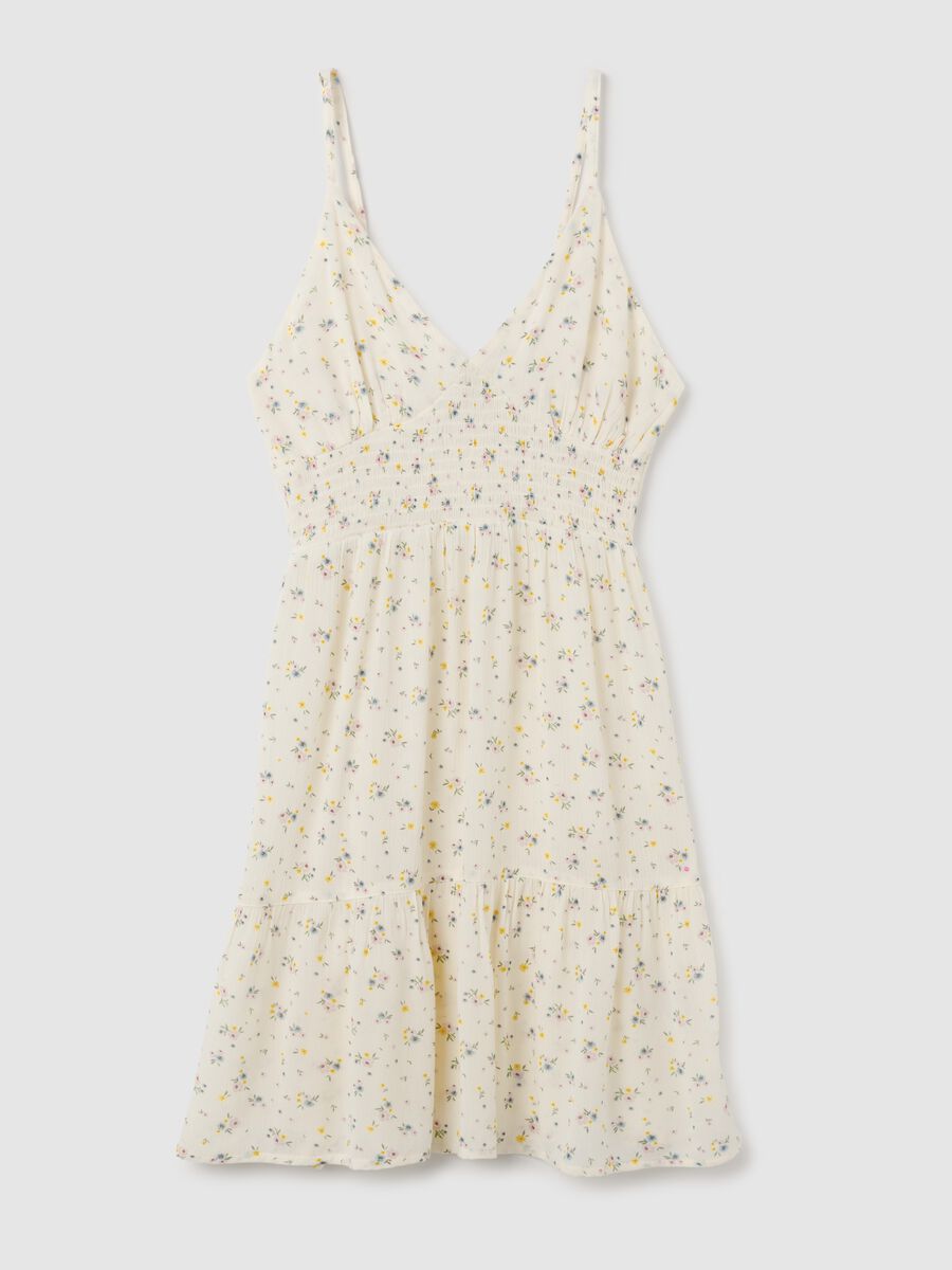 Women's Dress in Pure Multicolour Viscose, Regular Fit_4
