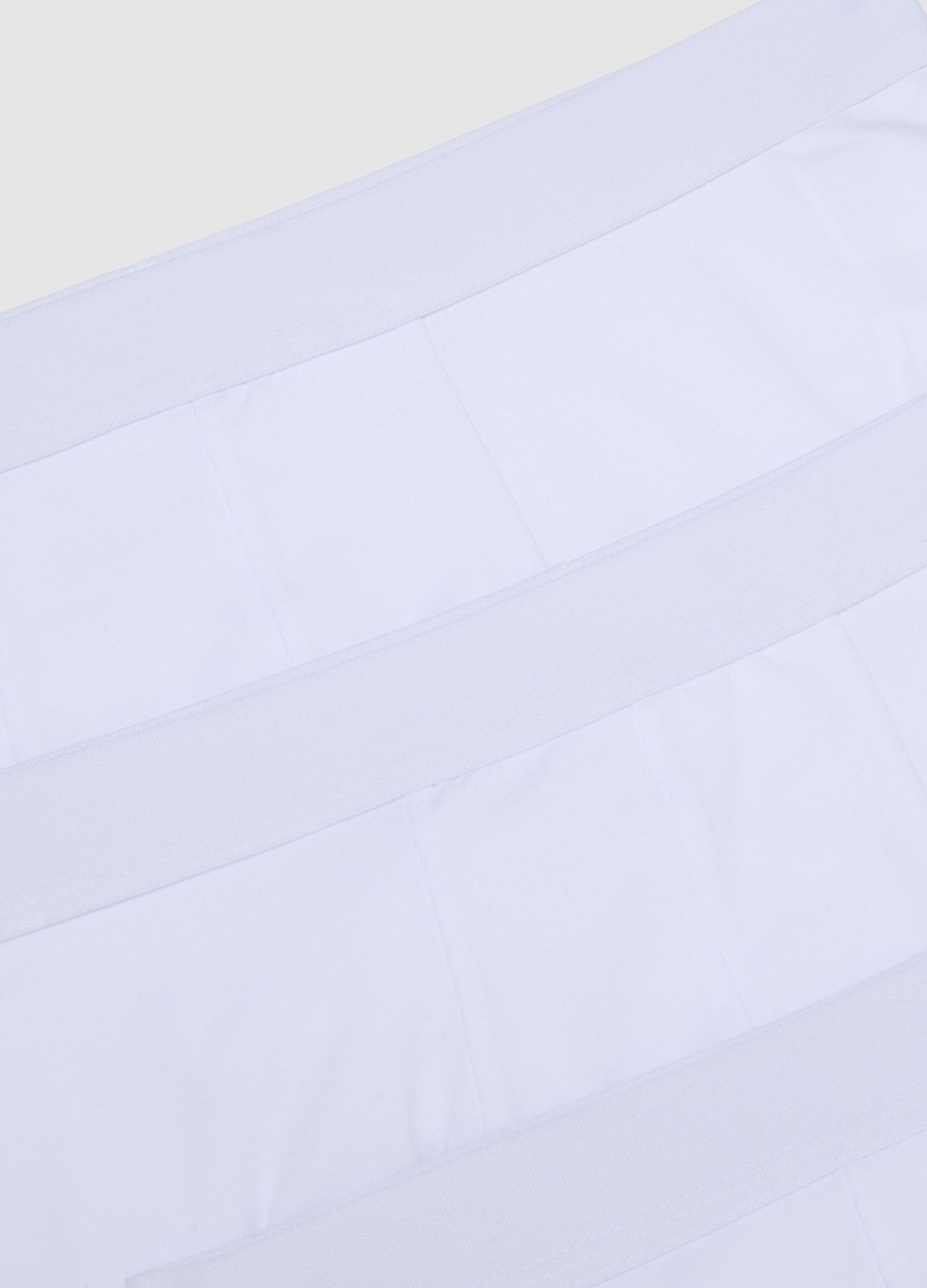 Set of three white stretch cotton regular fit boxer shorts