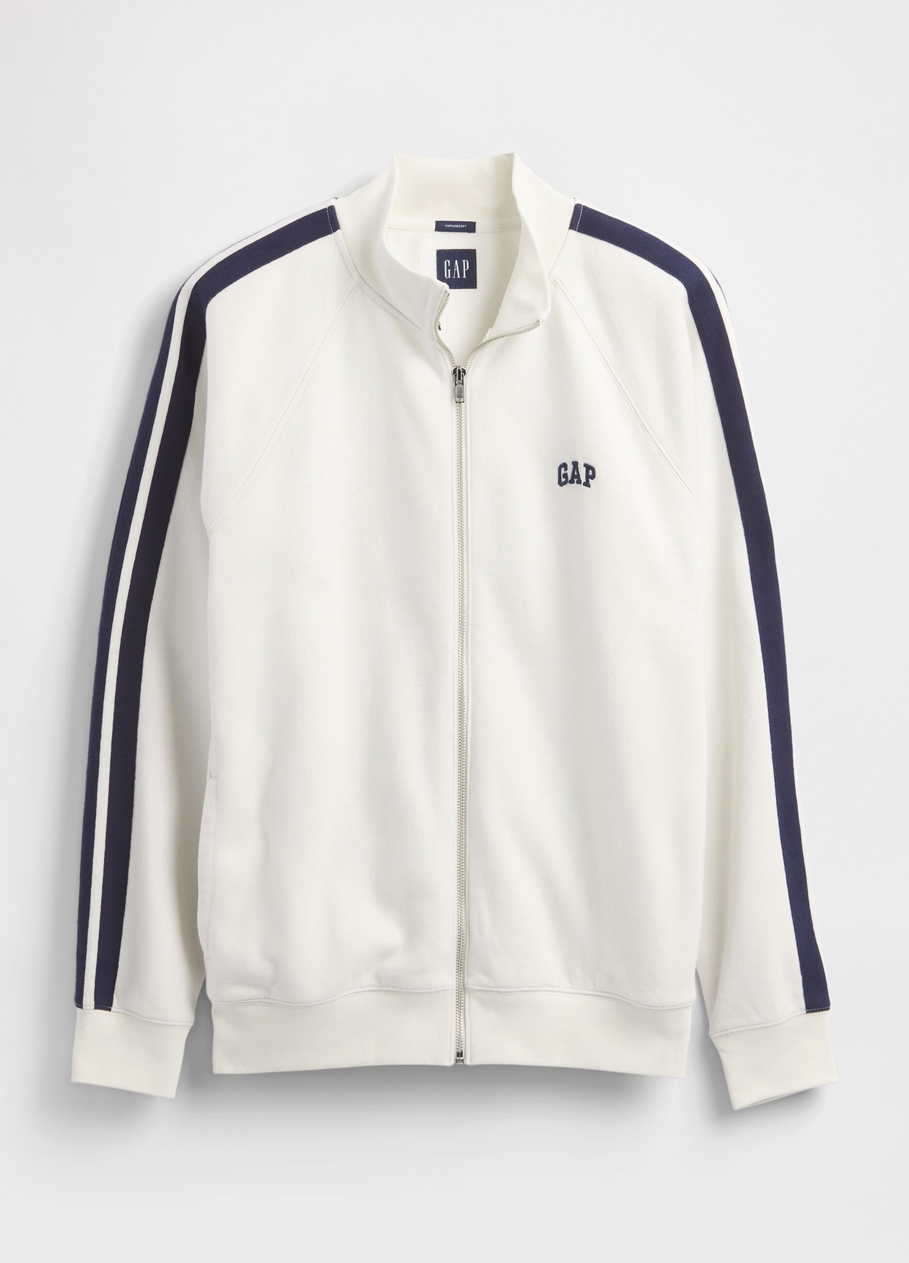 White Full Zip Hoodie