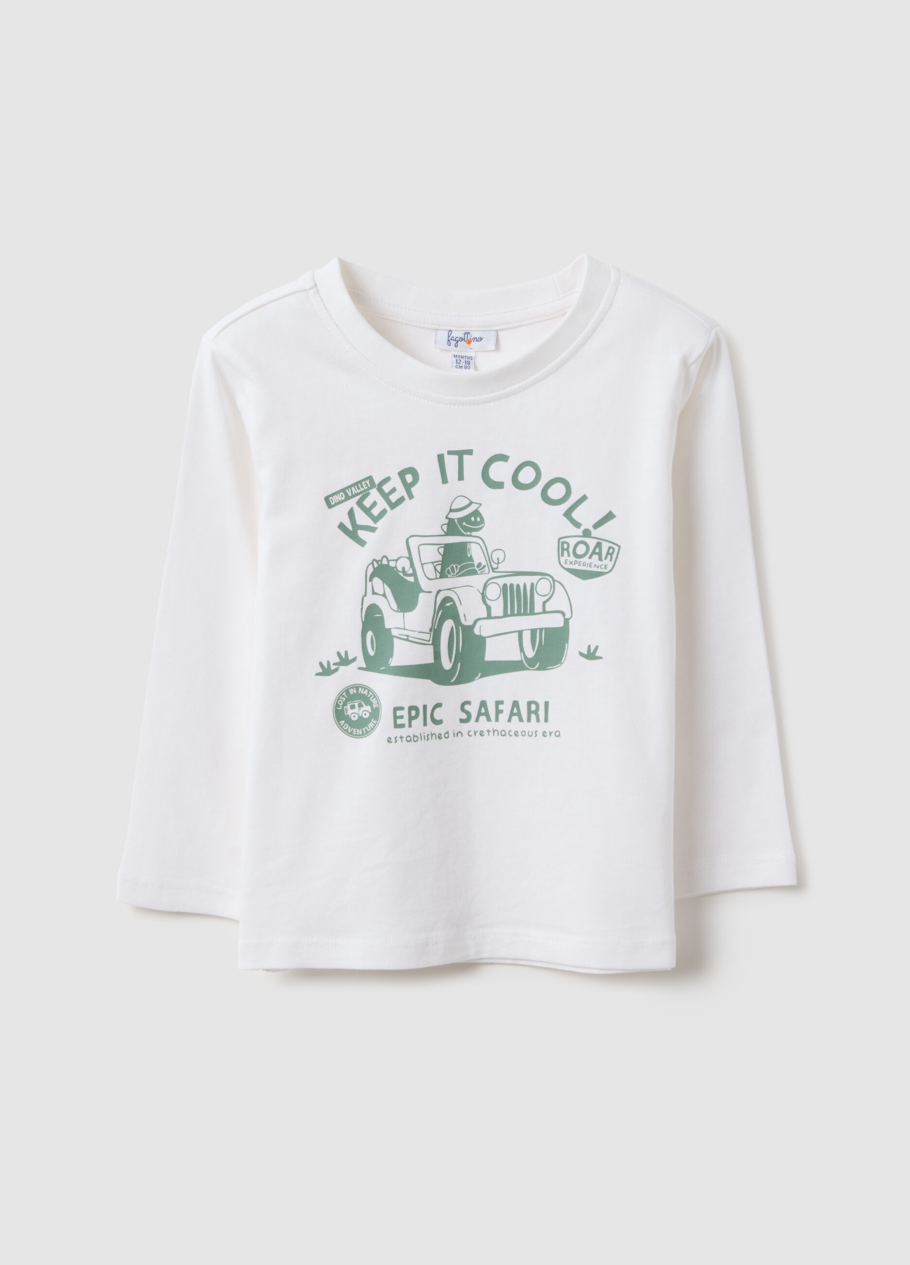 White pure cotton regular fit shirt for baby