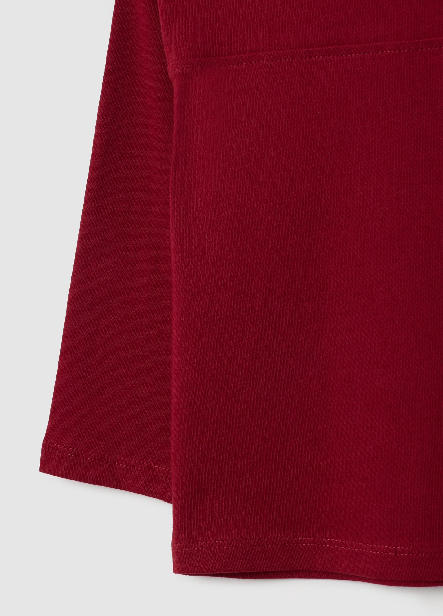 Maglietta in puro cotone rossa regular fit