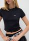 Women's black pure cotton T-shirt_2
