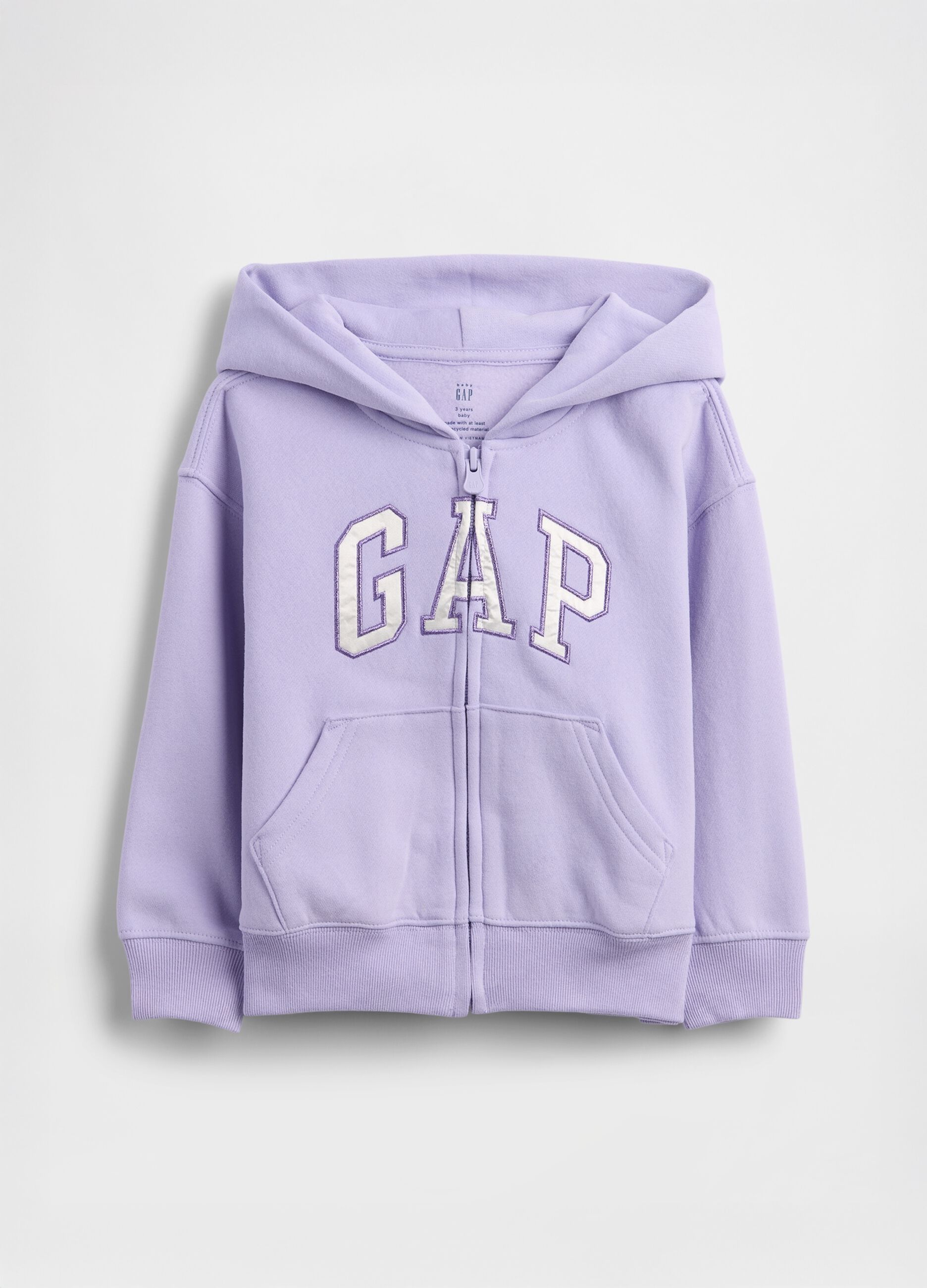 Felpa viola con cappuccio