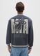 Blue cotton blend bomber jacket with Miami Heat lettering_2