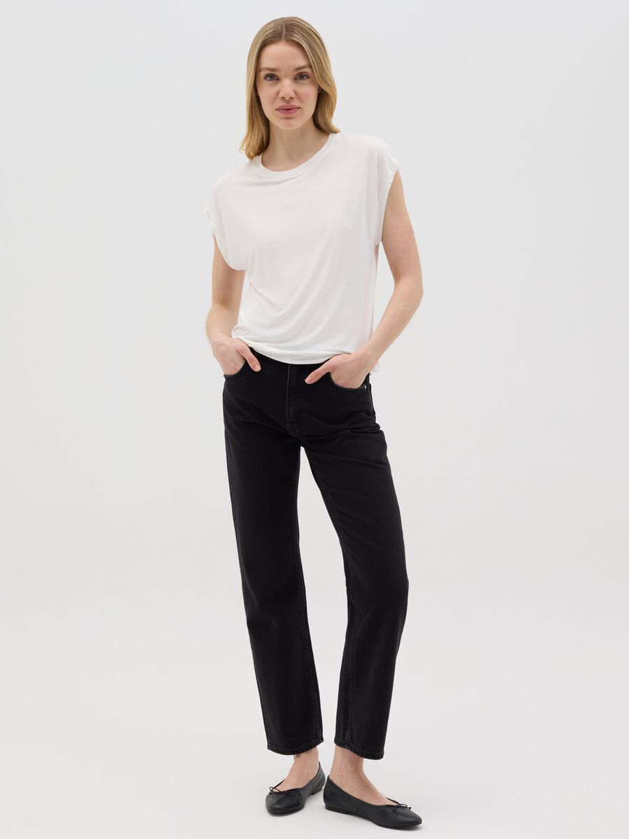 White Stretchy Viscose T-shirt by Ovs_1