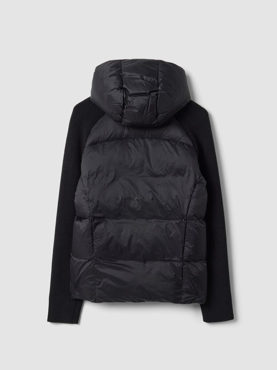 Padded Knit Jacket Black_1